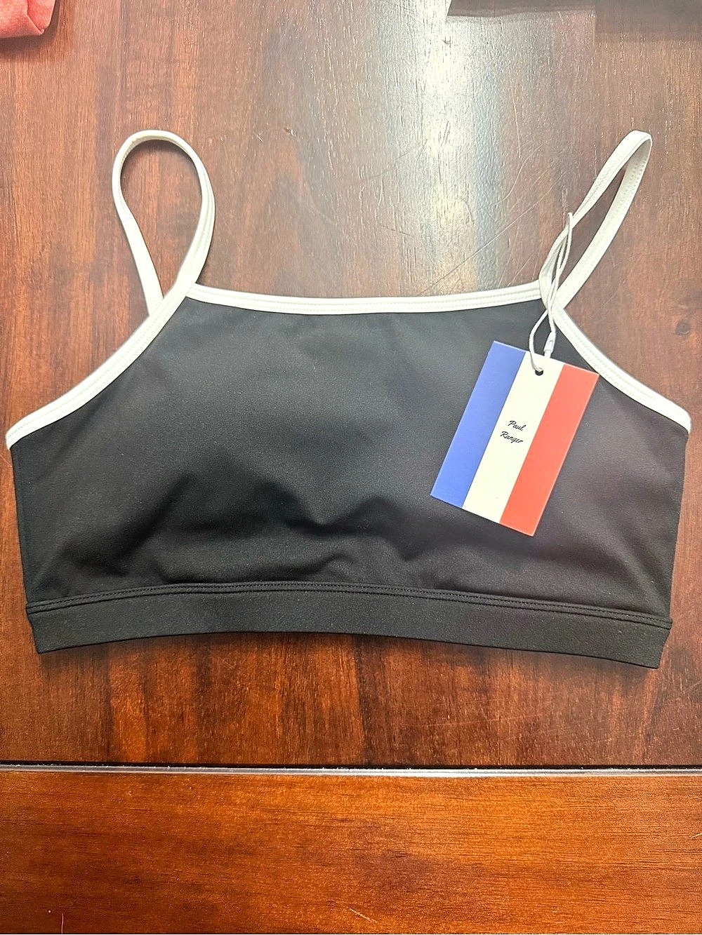 Paul Ranger Athletic Tank Top sports bra in Black & White Size Medium NWT